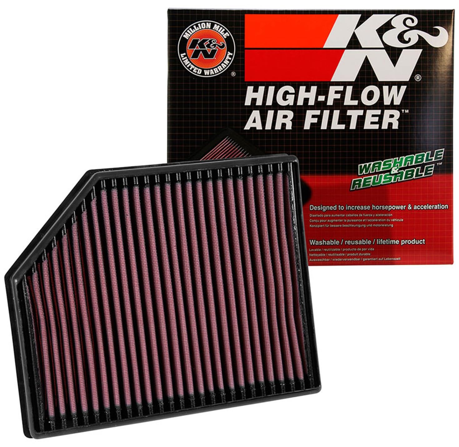 Amazon.com: K&N High-Flow Original Lifetime Engine Air Filter